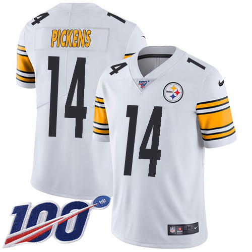 Steelers #14 George Pickens White Men's Stitched 100th Season Vapor Untouchable Limited Jersey cheap jerseys for sale - CheapJerseys.Shop