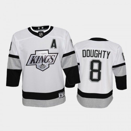 Los Angeles Kings #8 Drew Doughty Youth 2021-22 Alternate Game Jersey - White Youth cheap jerseys for sale - CheapJerseys.Shop