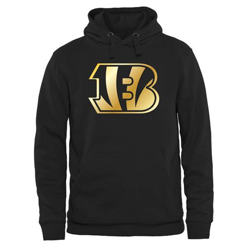 Men's Cincinnati Bengals Pro Line Black Gold Collection Pullover Hoodie cheap jerseys for sale - CheapJerseys.Shop