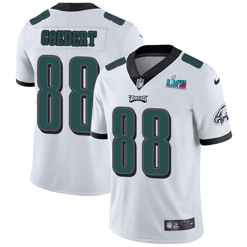 Eagles #88 Dallas Goedert White Super Bowl LVII Patch Men's Stitched Vapor Untouchable Limited Jersey cheap jerseys for sale - CheapJerseys.Shop