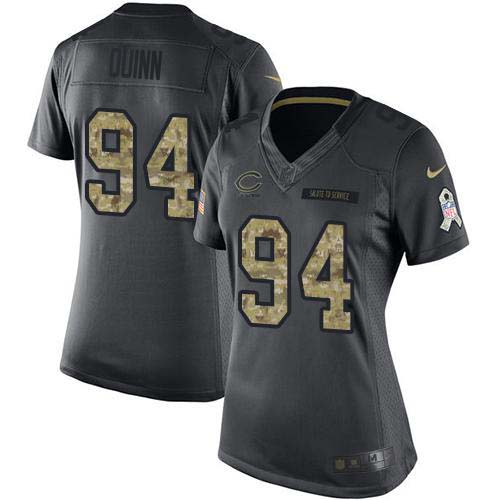 Chicago Bears #94 Robert Quinn Black Women's Stitched Limited 2016 Salute to Service Jersey Womens cheap jerseys for sale - CheapJerseys.Shop