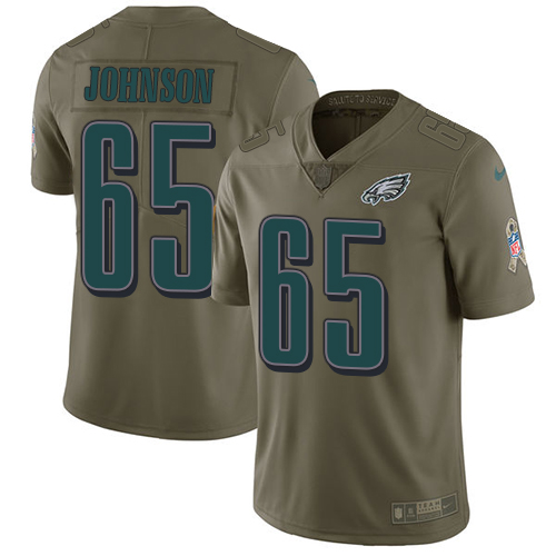 Philadelphia Eagles #65 Lane Johnson Olive Youth Stitched Limited 2017 Salute to Service Jersey Youth cheap jerseys for sale - CheapJerseys.Shop