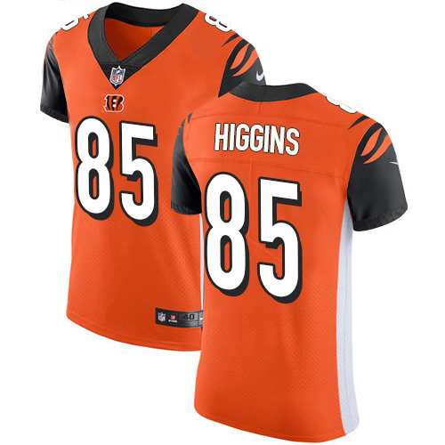 Bengals #85 Tee Higgins Orange Alternate Men's Stitched New Elite Jersey cheap jerseys for sale - CheapJerseys.Shop