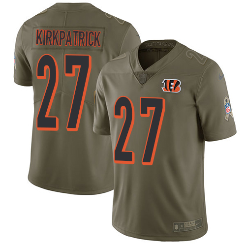 Cincinnati Bengals #27 Dre Kirkpatrick Olive Youth Stitched Limited 2017 Salute to Service Jersey Youth cheap jerseys for sale - CheapJerseys.Shop