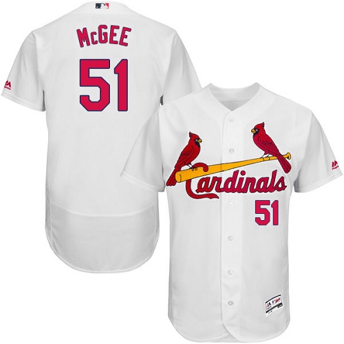 St.Louis Cardinals #51 Willie McGee White Flexbase Authentic Collection Stitched Jersey Men's cheap jerseys for sale - CheapJerseys.Shop