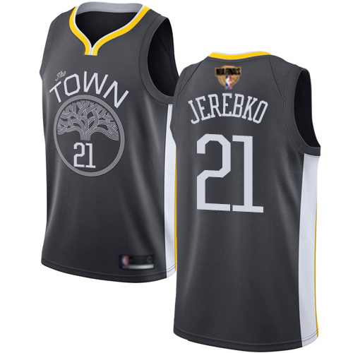 Golden State Warriors #21 Jonas Jerebko Black 2019 Finals Bound Swingman Statement Edition Jersey Mens cheap jerseys for sale - CheapJerseys.Shop