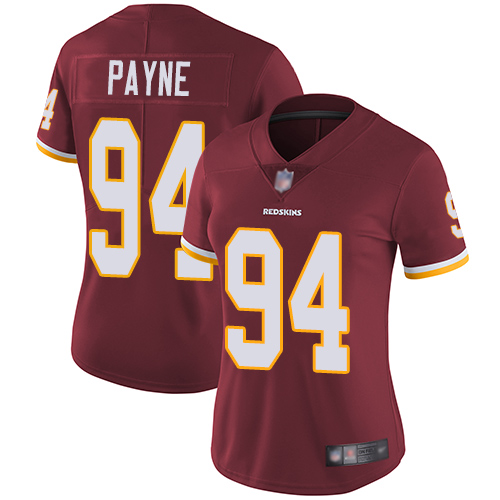 Washington Commanders #94 Da'Ron Payne Burgundy Red Team Color Women's Stitched Vapor Untouchable Limited Jersey Womens cheap jerseys for sale - CheapJerseys.Shop