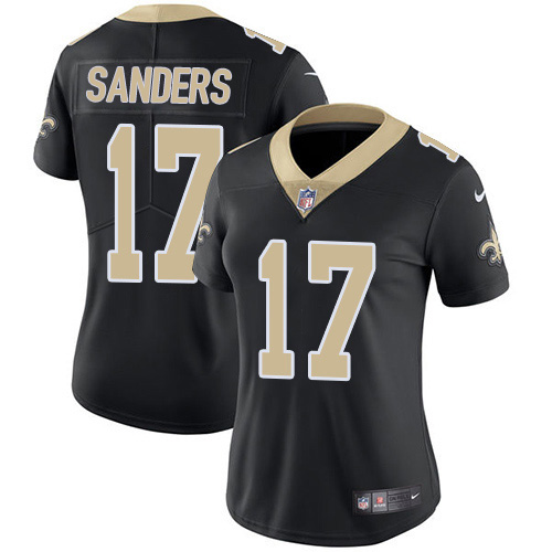 New Orleans Saints #17 Emmanuel Sanders Black Team Color Women's Stitched Vapor Untouchable Limited Jersey Womens cheap jerseys for sale - CheapJerseys.Shop