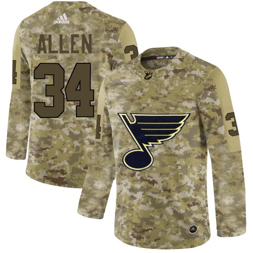 St. Louis Blues #34 Jake Allen Camo Authentic Stitched Jersey Men's cheap jerseys for sale - CheapJerseys.Shop