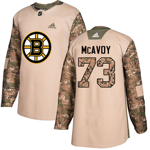 Boston Bruins #73 Charlie McAvoy Camo Authentic 2017 Veterans Day Stitched Jersey Men's cheap jerseys for sale - CheapJerseys.Shop
