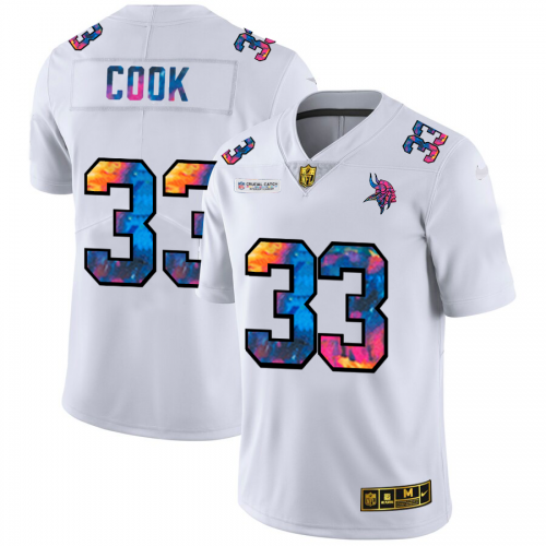Minnesota Minnesota Vikings #33 Dalvin Cook Men's White Multi-Color 2020 Crucial Catch Limited Jersey Men's cheap jerseys for sale - CheapJerseys.Shop