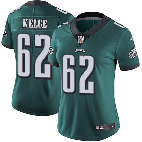 Eagles #62 Jason Kelce Midnight Green Team Color Women's Stitched Vapor Untouchable Limited Jersey cheap jerseys for sale - CheapJerseys.Shop