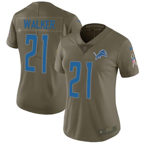 Detroit Lions #21 Tracy Walker Olive Women's Stitched Limited 2017 Salute to Service Jersey Womens cheap jerseys for sale - CheapJerseys.Shop