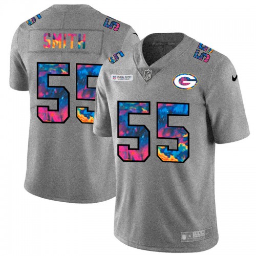 Green Bay Green Bay Packers #55 Za'Darius Smith Men's Multi-Color 2020 Crucial Catch Jersey Greyheather Men's cheap jerseys for sale - CheapJerseys.Shop
