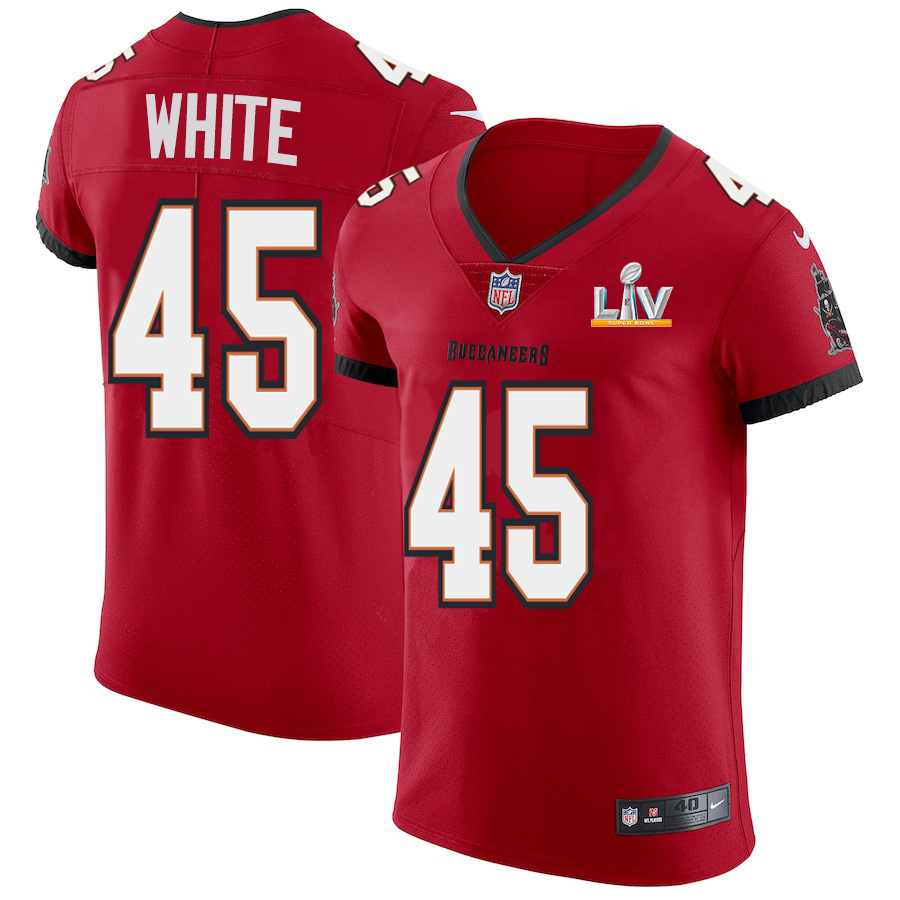 Tampa Bay Buccaneers #45 Devin White Men's Super Bowl LV Bound Red Vapor Elite Jersey cheap jerseys for sale - CheapJerseys.Shop