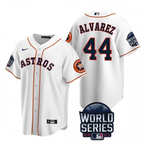 Houston Houston Astros #44 Yordan Alvarez Youth 150th Anniversary 2021 World Series Authentic Jersey - White Youth cheap jerseys for sale - CheapJerseys.Shop