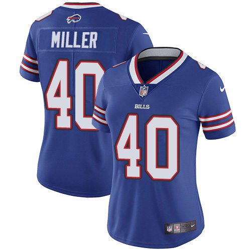 Bills #40 Von Miller Royal Blue Team Color Women's Stitched Vapor Untouchable Limited Jersey cheap jerseys for sale - CheapJerseys.Shop