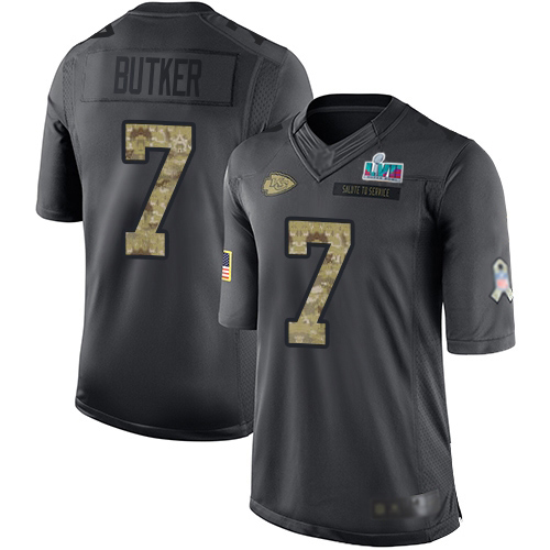 Chiefs #7 Harrison Butker Black Super Bowl LVII Patch Men's Stitched Limited 2016 Salute To Service Jersey cheap jerseys for sale - CheapJerseys.Shop