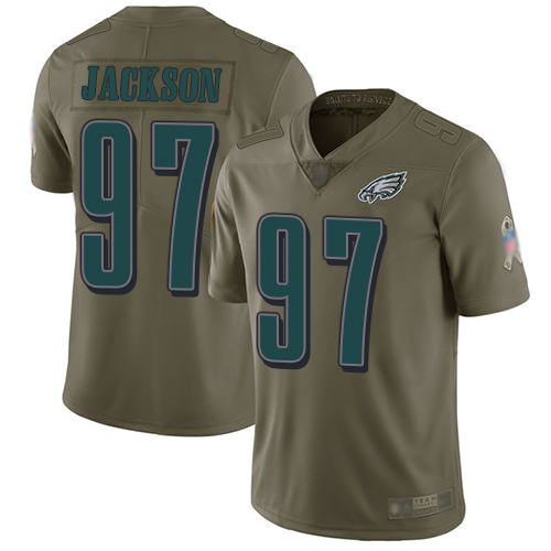 Philadelphia Eagles #97 Malik Jackson Olive Youth Stitched Limited 2017 Salute to Service Jersey Youth cheap jerseys for sale - CheapJerseys.Shop