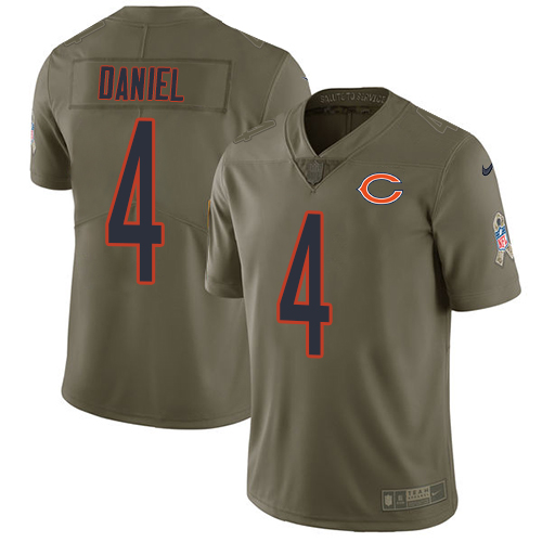 Chicago Bears #4 Chase Daniel Olive Men's Stitched Limited 2017 Salute To Service Jersey Men's cheap jerseys for sale - CheapJerseys.Shop