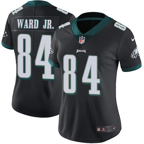 Philadelphia Eagles #84 Greg Ward Jr. Black Alternate Women's Stitched Vapor Untouchable Limited Jersey Womens cheap jerseys for sale - CheapJerseys.Shop