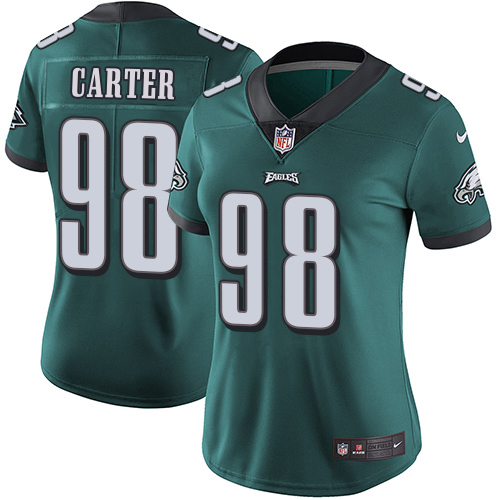 Eagles #98 Jalen Carter Green Team Color Women's Stitched Vapor Untouchable Limited Jersey cheap jerseys for sale - CheapJerseys.Shop