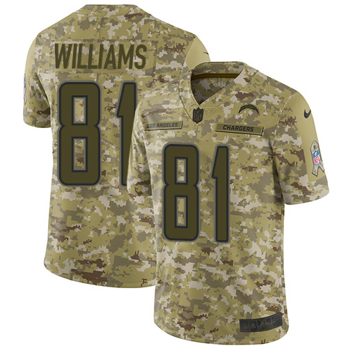 Los Angeles Chargers #81 Mike Williams Camo Youth Stitched Limited 2018 Salute to Service Jersey Youth cheap jerseys for sale - CheapJerseys.Shop