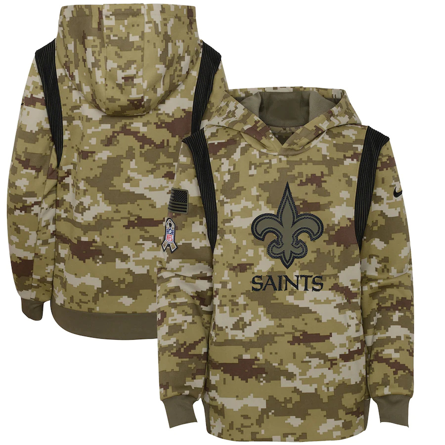 New Orleans Saints Camo Youth 2021 Salute To Service Therma Performance Pullover Hoodie cheap jerseys for sale - CheapJerseys.Shop