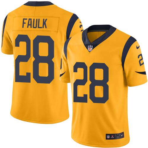 Los Angeles Rams #28 Marshall Faulk Gold Men's Stitched Limited Rush Jersey Men's cheap jerseys for sale - CheapJerseys.Shop