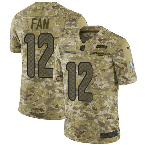 Seahawks #12 Fan Camo Youth Stitched Limited 2018 Salute To Service Jersey cheap jerseys for sale - CheapJerseys.Shop
