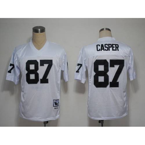 Mitchell And Ness Las Vegas Raiders #87 Dave Casper White Throwback Stitched Jersey Men's cheap jerseys for sale - CheapJerseys.Shop