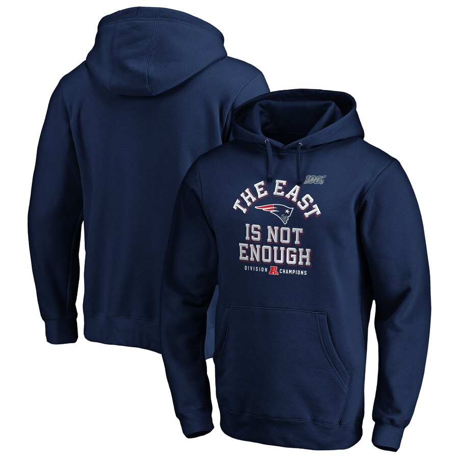 New England Patriots 2019 AFC East Division Champions Cover Two Pullover Hoodie Navy cheap jerseys for sale - CheapJerseys.Shop