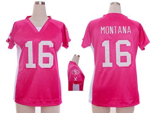 49ers #16 Joe Montana Pink Draft Him Name & Number Top Women's Stitched Elite Jersey cheap jerseys for sale - CheapJerseys.Shop