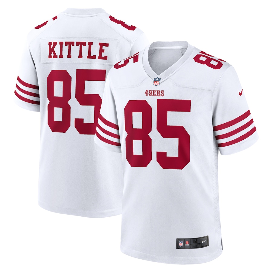 San Francisco 49ers #85 George Kittle Men's 2022 Player Game Jersey - White cheap jerseys for sale - CheapJerseys.Shop