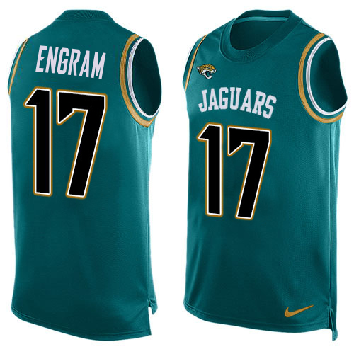 Jaguars #17 Evan Engram Teal Green Team Color Men's Stitched Limited Tank Top Jersey cheap jerseys for sale - CheapJerseys.Shop