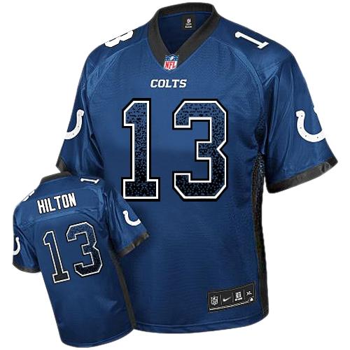 Colts #13 T.Y. Hilton Royal Blue Team Color Youth Stitched Elite Drift Fashion Jersey cheap jerseys for sale - CheapJerseys.Shop
