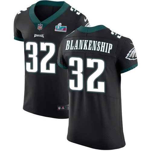 Eagles #32 Reed Blankenship Black Alternate Super Bowl LVII Patch Men's Stitched New Elite Jersey cheap jerseys for sale - CheapJerseys.Shop