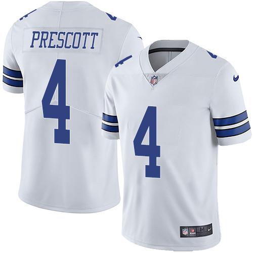 Cowboys #4 Dak Prescott White Youth Stitched Vapor Untouchable Limited Jersey cheap jerseys for sale - CheapJerseys.Shop