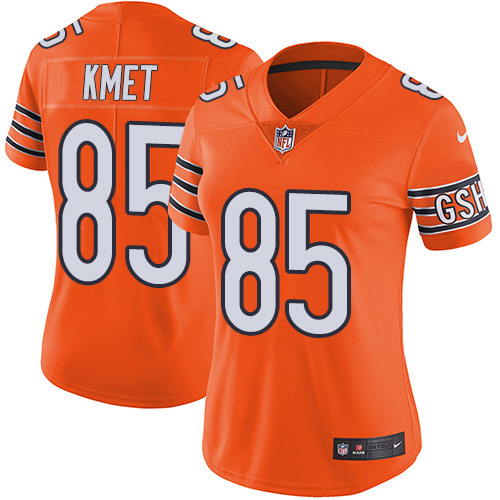Chicago Bears #85 Cole Kmet Orange Women's Stitched Limited Rush Jersey Womens cheap jerseys for sale - CheapJerseys.Shop