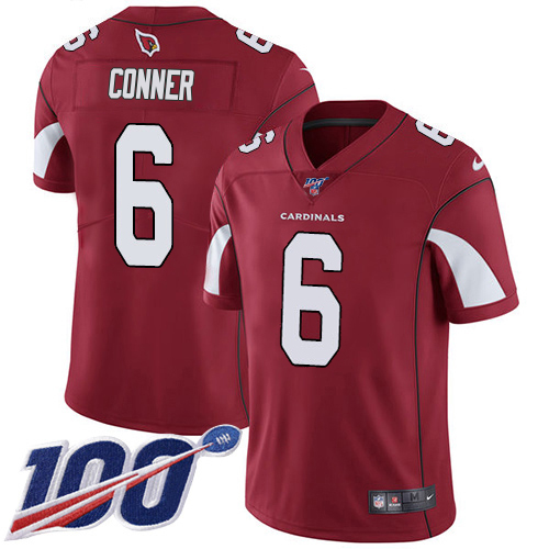 Cardinals #6 James Conner Red Team Color Men's Stitched 100th Season Vapor Limited Jersey cheap jerseys for sale - CheapJerseys.Shop