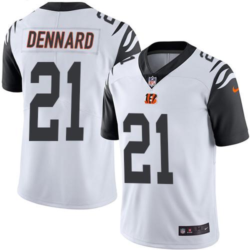 Cincinnati Bengals #21 Darqueze Dennard White Men's Stitched Limited Rush Jersey Men's cheap jerseys for sale - CheapJerseys.Shop