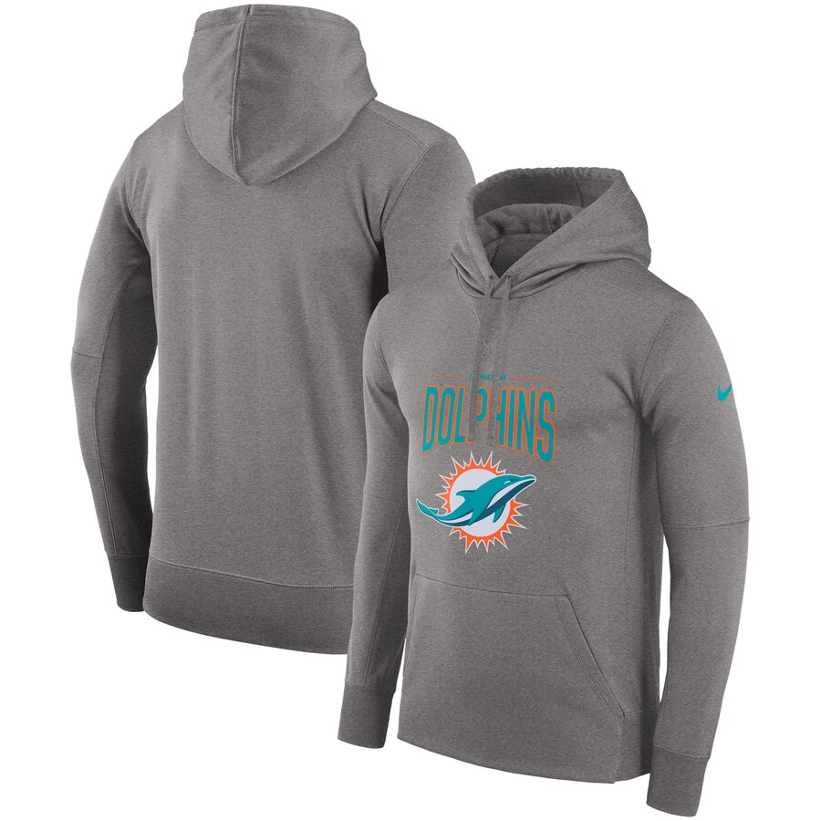 Miami Dolphins Sideline Property Of Performance Pullover Hoodie Gray cheap jerseys for sale - CheapJerseys.Shop