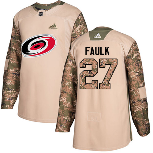 Carolina Hurricanes #27 Justin Faulk Camo Authentic 2017 Veterans Day Stitched Jersey Men's cheap jerseys for sale - CheapJerseys.Shop