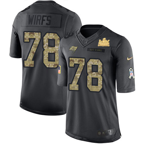 Tampa Bay Buccaneers #78 Tristan Wirfs Black Youth Super Bowl LV Champions Patch Stitched Limited 2016 Salute to Service Jersey Youth cheap jerseys for sale - CheapJerseys.Shop