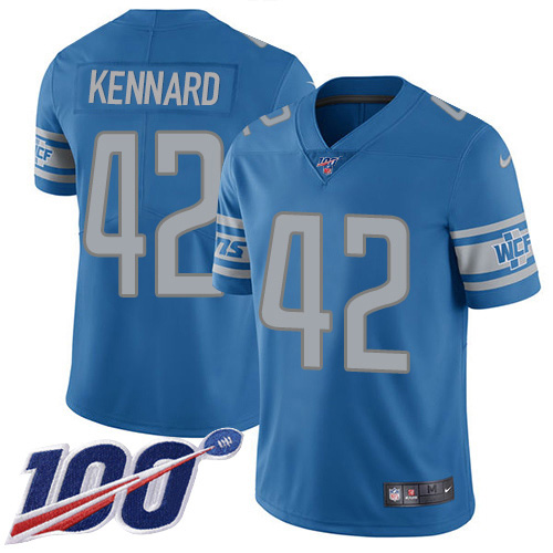 Detroit Lions #42 Devon Kennard Light Blue Team Color Youth Stitched 100th Season Vapor Untouchable Limited Jersey Youth cheap jerseys for sale - CheapJerseys.Shop