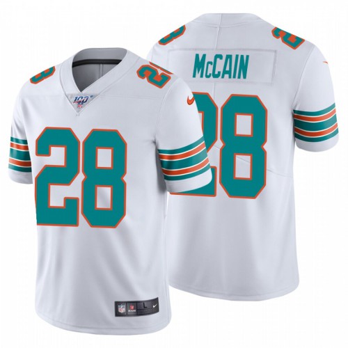 Miami Dolphins #28 Bobby Mccain White Alternate Men's Stitched 100th Season Vapor Untouchable Limited Jersey Men's cheap jerseys for sale - CheapJerseys.Shop