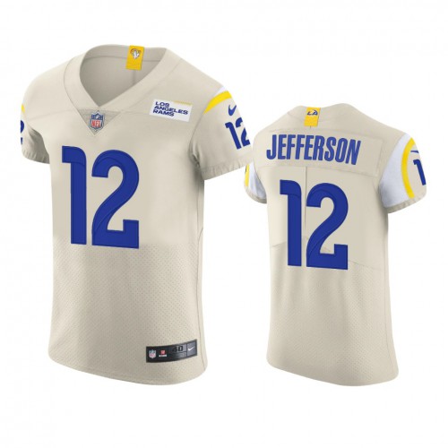 Los Angeles Los Angeles Rams #12 Van Jefferson Men's Vapor Elite Player Jersey - Bone Men's cheap jerseys for sale - CheapJerseys.Shop