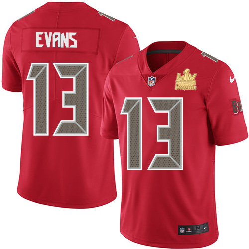 Buccaneers #13 Mike Evans Red Youth Super Bowl LV Champions Stitched Limited Rush Jersey cheap jerseys for sale - CheapJerseys.Shop