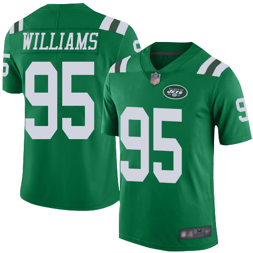 New York Jets #95 Quinnen Williams Green Youth Stitched Limited Rush Jersey Youth cheap jerseys for sale - CheapJerseys.Shop