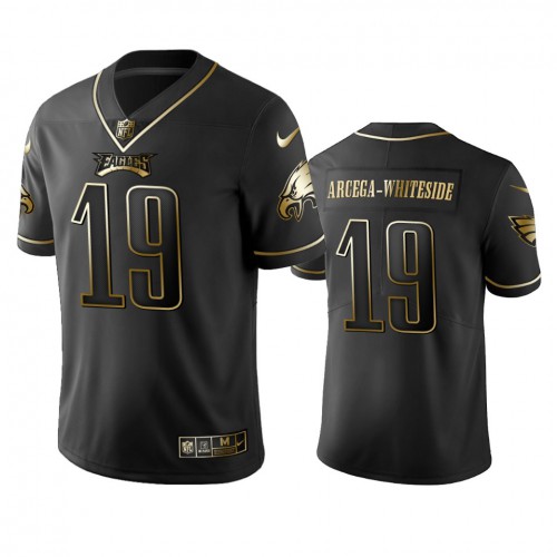 Philadelphia Eagles #19 JJ Arcega-Whiteside Black Golden Limited Edition Stitched Jersey Men's cheap jerseys for sale - CheapJerseys.Shop